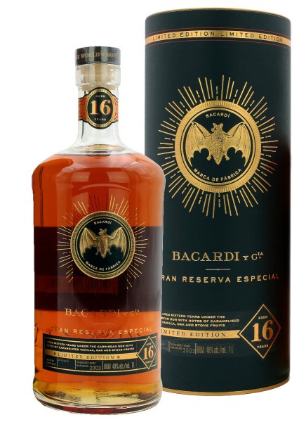 Bacardi 16 Jahre Gran Reserva Especial Rum 1 Liter