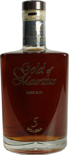 Gold of Mauritius Dark Rum 5 Solera 0,7 Liter