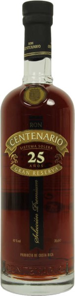 Centenario Rum 25 yrs. Solera Gran Reserva
