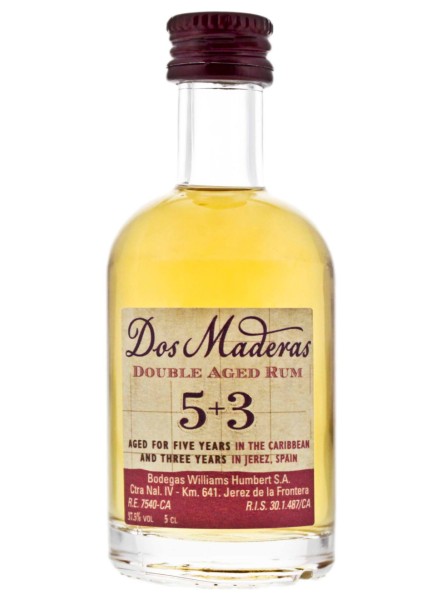 Dos Maderas Anejo 5+3 Jahre Rum Miniatur 0,05 Liter